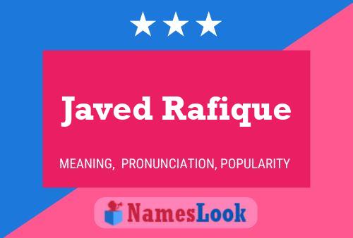 Javed Rafique Name Poster