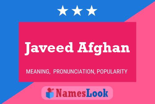 Javeed Afghan Name Poster