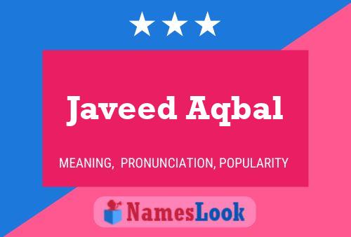 Javeed Aqbal Name Poster