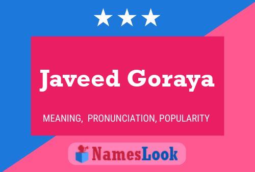 Javeed Goraya Name Poster