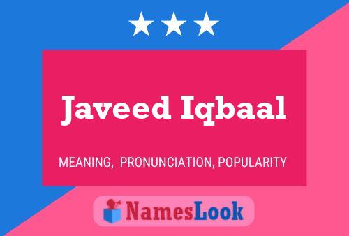 Javeed Iqbaal Name Poster