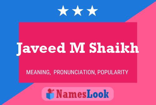 Javeed M Shaikh Name Poster