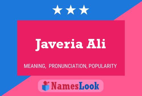 Javeria Ali Name Poster