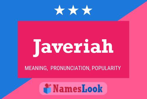 Javeriah Name Poster