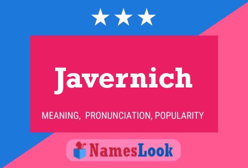 Javernich Name Poster