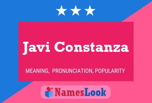 Javi Constanza Name Poster