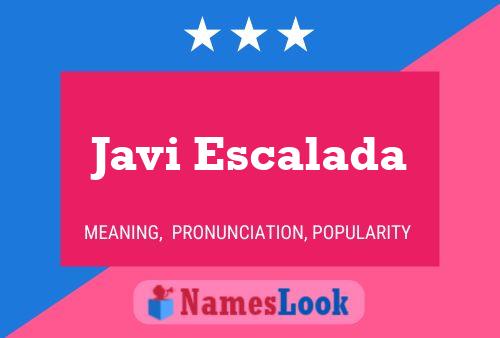 Javi Escalada Name Poster