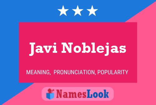 Javi Noblejas Name Poster