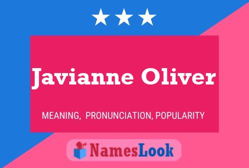 Javianne Oliver Name Poster