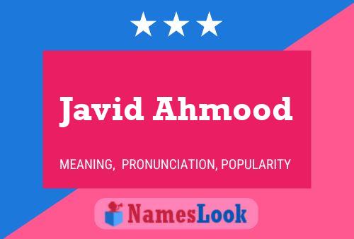 Javid Ahmood Name Poster