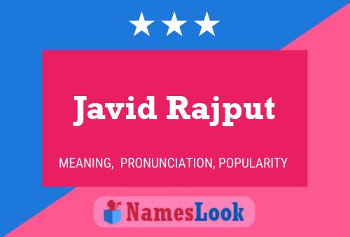 Javid Rajput Name Poster