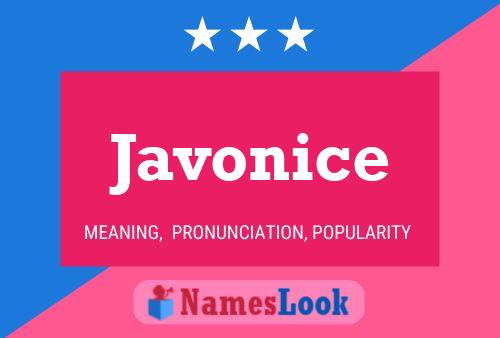 Javonice Name Poster