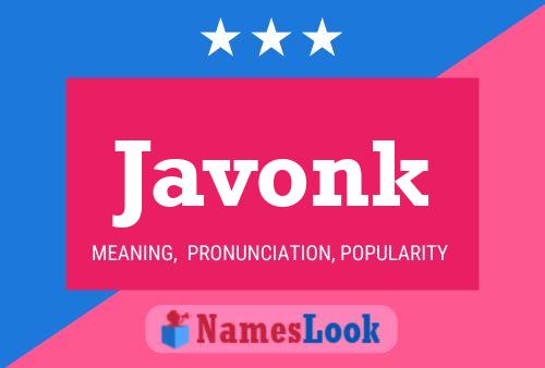 Javonk Name Poster