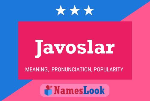 Javoslar Name Poster