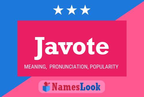 Javote Name Poster