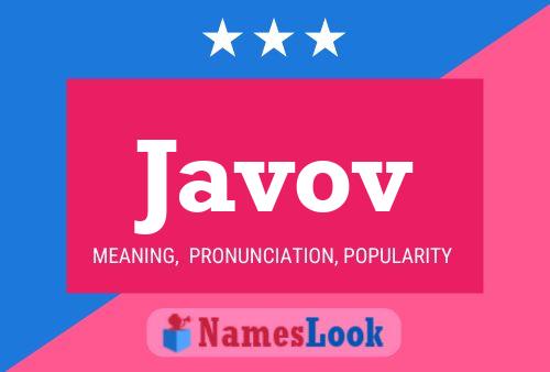 Javov Name Poster