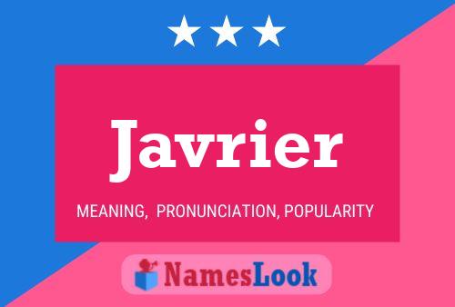 Javrier Name Poster