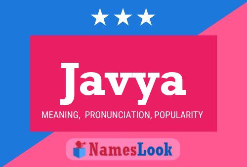 Javya Name Poster