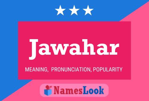 Jawahar Name Poster