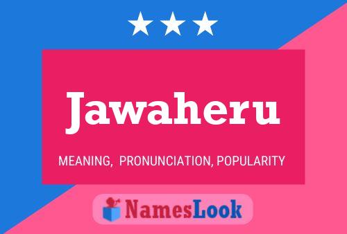 Jawaheru Name Poster