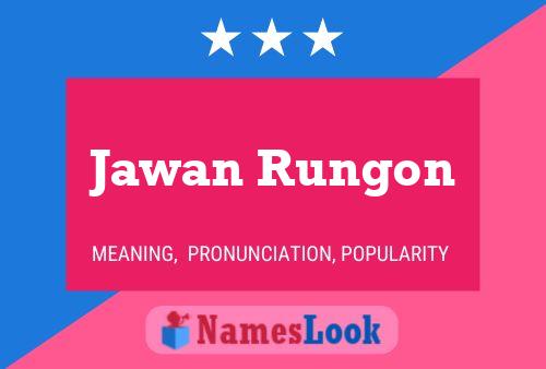 Jawan Rungon Name Poster