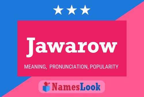 Jawarow Name Poster