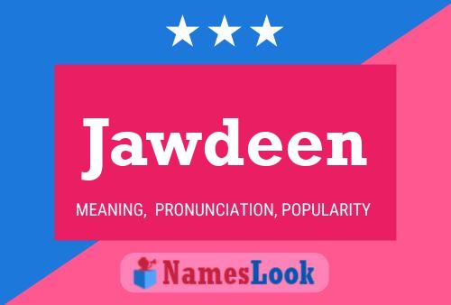 Jawdeen Name Poster