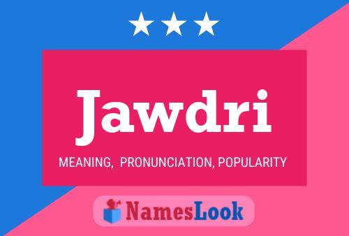 Jawdri Name Poster