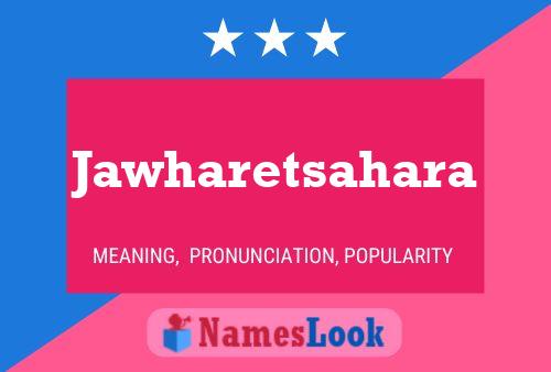 Jawharetsahara Name Poster