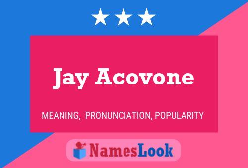 Jay Acovone Name Poster