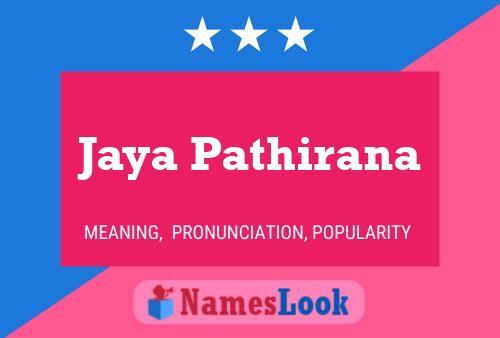 Jaya Pathirana Name Poster