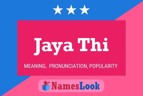 Jaya Thi Name Poster