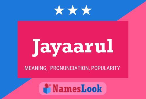 Jayaarul Name Poster