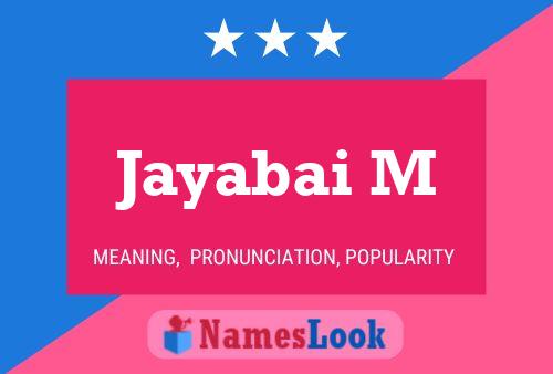 Jayabai M Name Poster