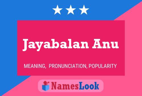 Jayabalan Anu Name Poster