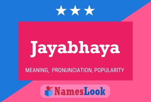 Jayabhaya Name Poster