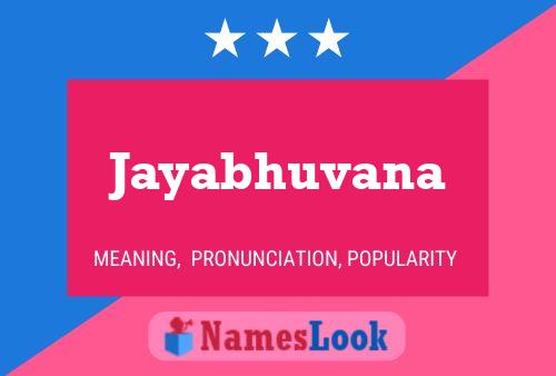 Jayabhuvana Name Poster