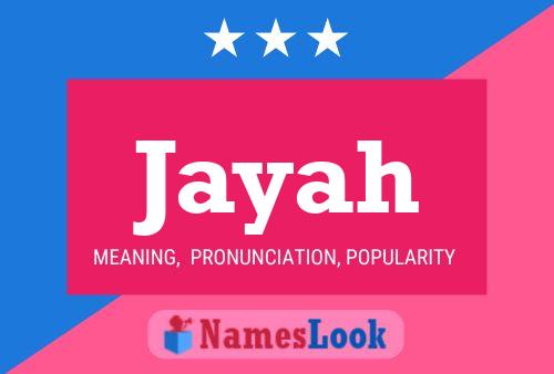 Jayah Name Poster