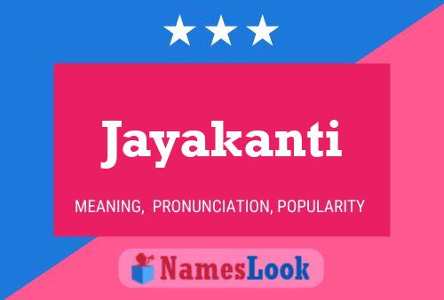 Jayakanti Name Poster