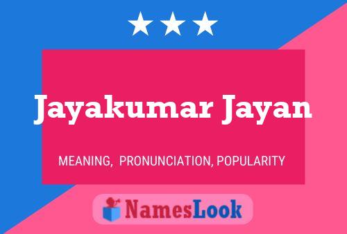 Jayakumar Jayan Name Poster