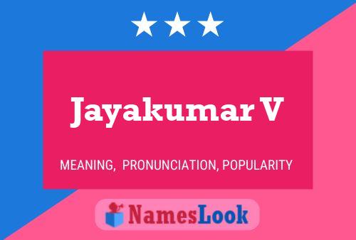 Jayakumar V Name Poster