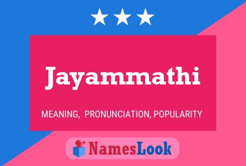 Jayammathi Name Poster