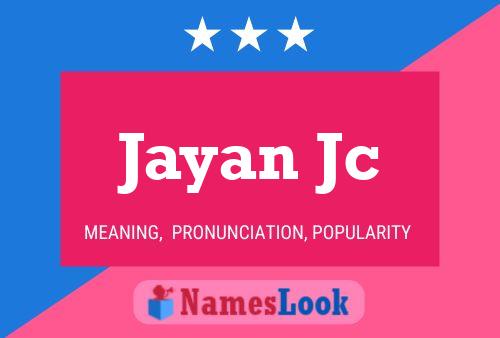 Jayan Jc Name Poster