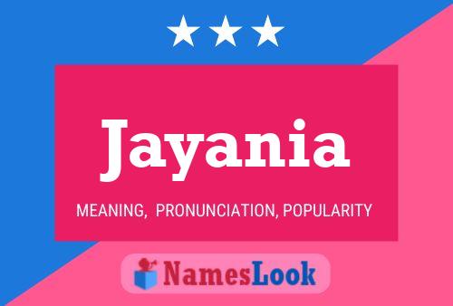 Jayania Name Poster