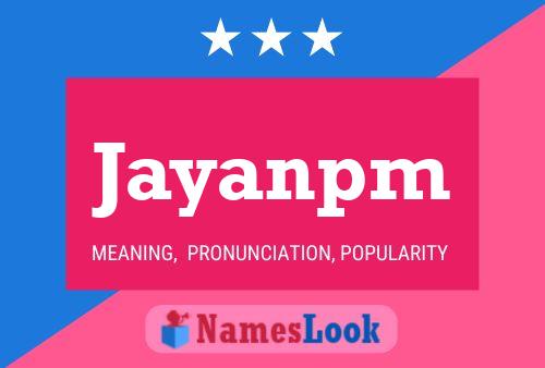 Jayanpm Name Poster