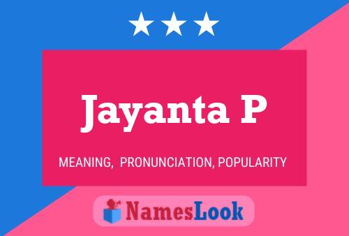 Jayanta P Name Poster