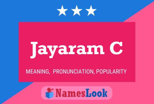 Jayaram C Name Poster