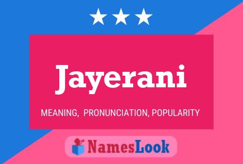 Jayerani Name Poster