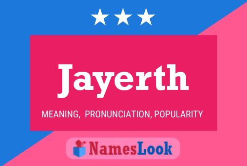 Jayerth Name Poster