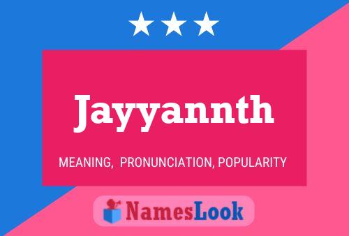 Jayyannth Name Poster